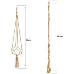 MINKUROW 4 Confezioni Appendiabiti Per Piante Macrame, Vaso Appeso Per Piante, Per Appendere Vasi Per Piante Fioriere Appese Fioriera Per Balcone Decorazione Domestica, 4 Gambe In Corda, 90 Cm -Vendite VIDAXL 76795594 3