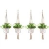 MINKUROW 4 Confezioni Appendiabiti Per Piante Macrame, Vaso Appeso Per Piante, Per Appendere Appendini Per Piante In Vaso Di Fiori Appendini Per Appendere Casa Balcone, 4 Gambe In Corda, 105 Cm