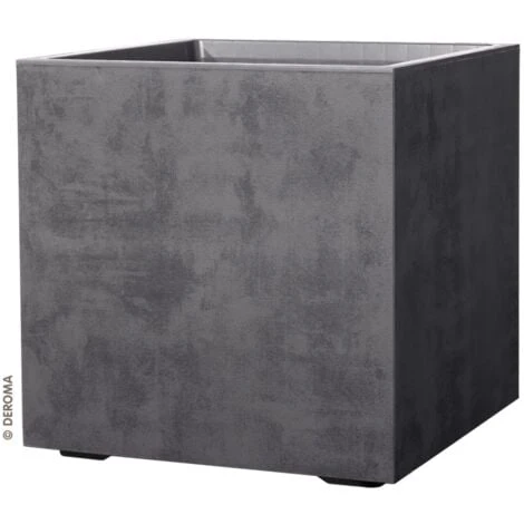 Fioriera Millennium Antracite - Cubo 25 Cm - Deroma 1 Fioriera Millennium Antracite - Cubo 25 Cm - Deroma