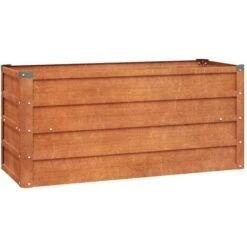 Letto Rialzato Da Giardino Ruggine 100x40x45 Cm Acciaio Corten VidaXL