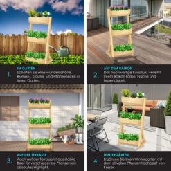 KESSER® Fioriera Verticale Premium - Cassetta Per I Fiori - Vasi Per Fiori E Piante - Fioriera Per Letti Di Verdura Ed Erbe Aromatiche - Orto Verticale - Giardino Verticale - Incl. Tessuto Non Tessuto -Vendite VIDAXL 82411282 3