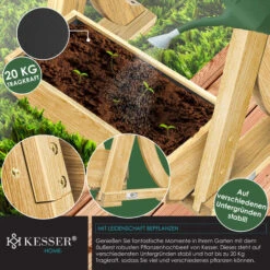 KESSER® Fioriera Verticale Premium - Cassetta Per I Fiori - Vasi Per Fiori E Piante - Fioriera Per Letti Di Verdura Ed Erbe Aromatiche - Orto Verticale - Giardino Verticale - Incl. Tessuto Non Tessuto -Vendite VIDAXL 82411282 5