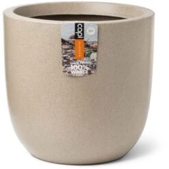 Fioriera Rotonda Waste Smooth 35x34 Cm Beige Terrazzo Capi