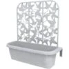 Bama Set 2 Fioriere Rondine Mini Separe' Spalliera Fioriera Privacy 60cm Bianco