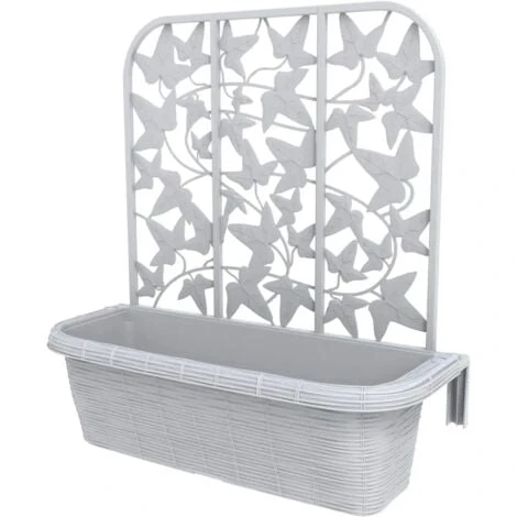 Bama Set 2 Fioriere Rondine Mini Separe' Spalliera Fioriera Privacy 60cm Bianco 1 Bama Set 2 Fioriere Rondine Mini Separe' Spalliera Fioriera Privacy 60cm Bianco