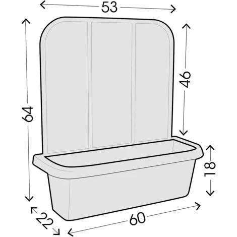 Bama Set 2 Fioriere Rondine Mini Separe' Spalliera Fioriera Privacy 60cm Bianco 3 Bama Set 2 Fioriere Rondine Mini Separe' Spalliera Fioriera Privacy 60cm Bianco - immagine 3
