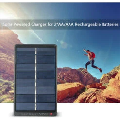 2 Caricabatterie Per Batterie Ricaricabili AA/AAA Caricatore Ad Energia Solare Pannello Solare Da 1 W 4 V Per La Ricarica Della Batteria -Vendite VIDAXL 85894737 3