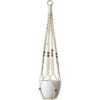 Pianta Pensile Macrame Portavaso Sospeso Decorazione Da Giardino Con 4 Gambe In Corda Di Cotone 89 Cm