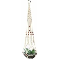 Pianta Pensile Macrame Portavaso Sospeso Decorazione Da Giardino Con 4 Gambe In Corda Di Cotone 89 Cm -Vendite VIDAXL 85910939 5