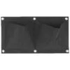 Black Pack 2 Pocket Plant Grow Bag Vertical Wall Mount Balcone Greening ， Per La Protezione Di Mobili Interni Ed Esterni