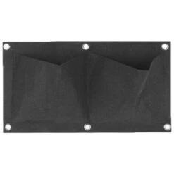 Black Pack 2 Pocket Plant Grow Bag Vertical Wall Mount Balcone Greening , Per La Protezione Di Mobili Interni Ed Esterni