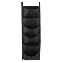 GTA 7 Tasche Per Appendere La Parete, Borsa Da Appendere Alla Parete, Apertura Verticale, Fioriera Da Giardino, Nero - Nero