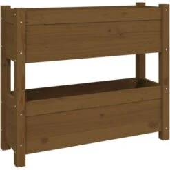 Fioriera Miele 77x25x66 Cm In Legno Massello Di Pino VidaXL