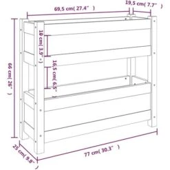 Fioriera Miele 77x25x66 Cm In Legno Massello Di Pino VidaXL 7 Fioriera Miele 77x25x66 Cm In Legno Massello Di Pino VidaXL -Vendite VIDAXL 86432141 3