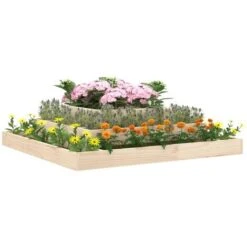 Fioriera 110x110x27 Cm In Legno Massello Di Pino VidaXL -Vendite VIDAXL 86433768 4