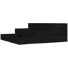 Fioriera Nera 78x78x27 Cm In Legno Massello Di Pino VidaXL