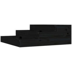 Fioriera Nera 78x78x27 Cm In Legno Massello Di Pino VidaXL