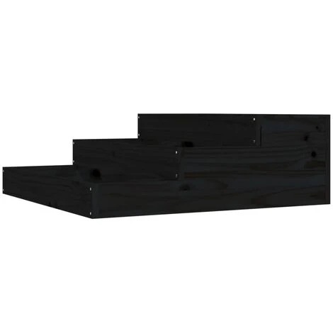Fioriera Nera 78x78x27 Cm In Legno Massello Di Pino VidaXL 1 Fioriera Nera 78x78x27 Cm In Legno Massello Di Pino VidaXL