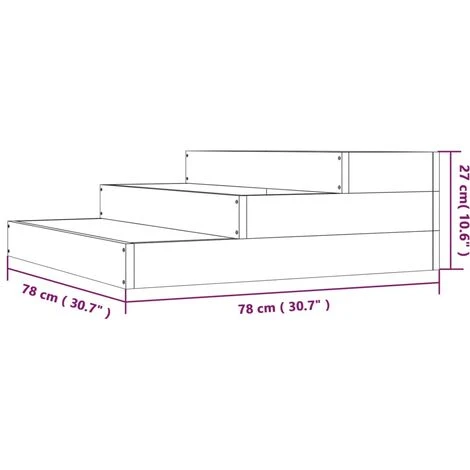 Fioriera Nera 78x78x27 Cm In Legno Massello Di Pino VidaXL 3 Fioriera Nera 78x78x27 Cm In Legno Massello Di Pino VidaXL - immagine 3