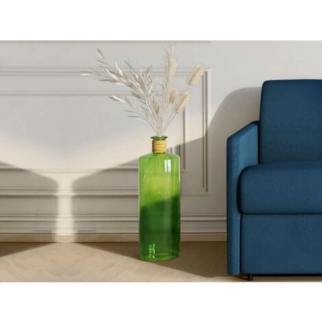 Vaso Bottiglia Grande D. 25 X H. 75 Cm In Vetro Riciclato Verde - ABALONA 2 Vaso Bottiglia Grande D. 25 X H. 75 Cm In Vetro Riciclato Verde - ABALONA - immagine 2