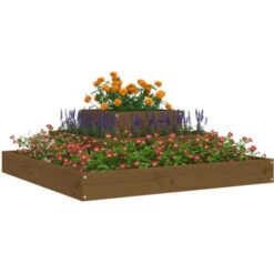 Fioriera Miele 80x80x27 Cm In Legno Massello Di Pino VidaXL -Vendite VIDAXL 86996704 4