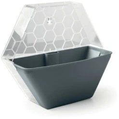 MODO GRIGIO SCURO, Vaso Da Interno Modulabile, Appendibile A Muro O Da Appoggio, MADE IN ITALY