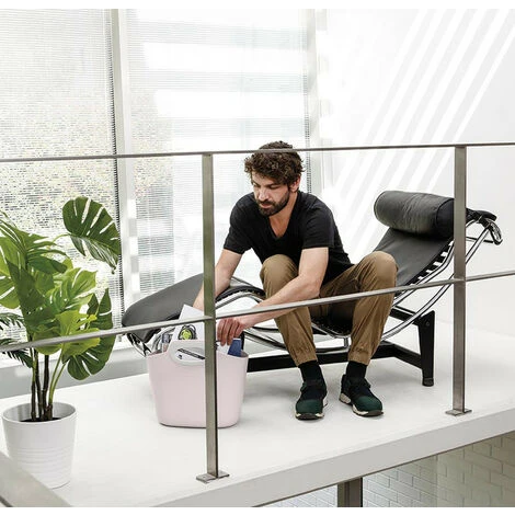 FOR2 ROSA CIPRIA, Borsa Multiuso In Plastica Indoor/outdoor, Con Manici, Semirigida, Made In Italy 2 FOR2 ROSA CIPRIA, Borsa Multiuso In Plastica Indoor/outdoor, Con Manici, Semirigida, Made In Italy - immagine 2