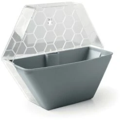 MODO GRIGIO, Vaso Da Interno Modulabile, Appendibile A Muro O Da Appoggio, MADE IN ITALY