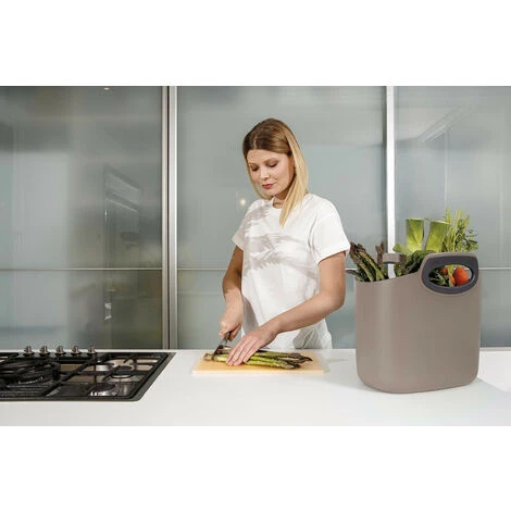 FOR2 TORTORA, Borsa Multiuso In Plastica Indoor/outdoor, Con Manici, Semirigida, Made In Italy 2 FOR2 TORTORA, Borsa Multiuso In Plastica Indoor/outdoor, Con Manici, Semirigida, Made In Italy - immagine 2