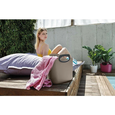 FOR2 TORTORA, Borsa Multiuso In Plastica Indoor/outdoor, Con Manici, Semirigida, Made In Italy 5 FOR2 TORTORA, Borsa Multiuso In Plastica Indoor/outdoor, Con Manici, Semirigida, Made In Italy - immagine 5