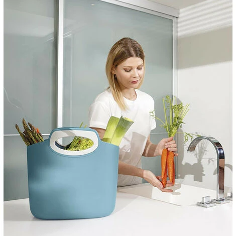 FOR2 BLU AVIO, Borsa Multiuso In Plastica Indoor/outdoor, Con Manici, Semirigida, Made In Italy 2 FOR2 BLU AVIO, Borsa Multiuso In Plastica Indoor/outdoor, Con Manici, Semirigida, Made In Italy - immagine 2