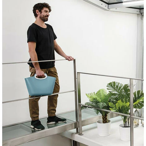 FOR2 BLU AVIO, Borsa Multiuso In Plastica Indoor/outdoor, Con Manici, Semirigida, Made In Italy 3 FOR2 BLU AVIO, Borsa Multiuso In Plastica Indoor/outdoor, Con Manici, Semirigida, Made In Italy - immagine 3