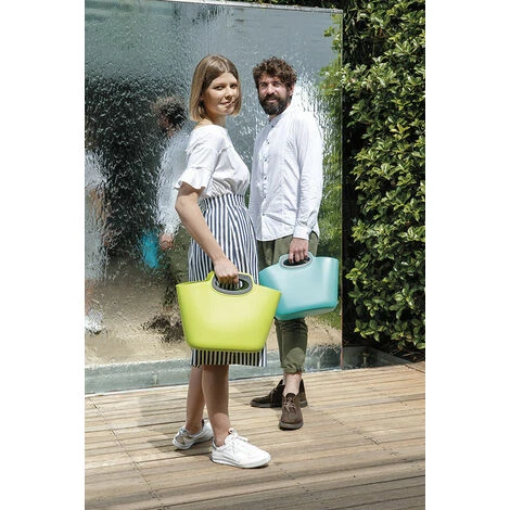 FOR2 BLU AVIO, Borsa Multiuso In Plastica Indoor/outdoor, Con Manici, Semirigida, Made In Italy 4 FOR2 BLU AVIO, Borsa Multiuso In Plastica Indoor/outdoor, Con Manici, Semirigida, Made In Italy - immagine 4