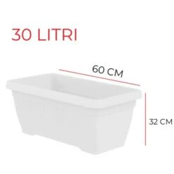 Fioriera Vaso Gaia Rettangolare 60x32 Cm 30 Lt Colore Bianco Con Sottovaso 8 Fioriera Vaso Gaia Rettangolare 60x32 Cm 30 Lt Colore Bianco Con Sottovaso -Vendite VIDAXL 87449905 4