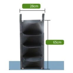 Sacchetti Per Piante, Fioriere Da Parete Verticali Aggiornate A 4 Tasche, Borse Per Fioriere Sospese A Parete Per Piante Da Recinzione Da Giardino, 2 Pezzi -Vendite VIDAXL 87576552 3