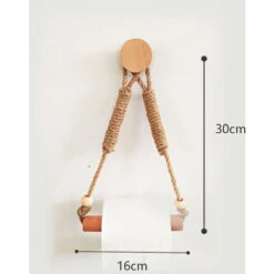 Porta Asciugamani In Corda, Asciugamano In Corda Di Legno, Porta Carta Da Bagno, Porta Carta Igienica Retrò, Tipo Sospeso, Può Essere Utilizzato Per La Decorazione Del Bagno E Dell