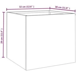 Fioriera Ruggine 32x30x29 Cm Acciaio Corten VidaXL -Vendite VIDAXL 87837679 3