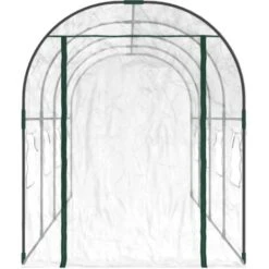 Serra Trasparente 160x400x190 Cm PVC Acciaio Verniciato Polvere VidaXL -Vendite VIDAXL 87837998 4