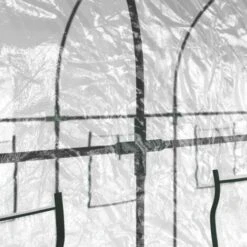 Serra Trasparente 160x400x190 Cm PVC Acciaio Verniciato Polvere VidaXL -Vendite VIDAXL 87837998 5