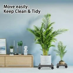 MINKUROW Supporto Per Vasi Da Fiori Rotanti, Supporto Per Piante Rotanti, Sottovaso Per Piante In ABS, Per Spostare Fioriere In Vaso, Piante Da Fiore A Ponte, Capacità Di Carico 50 Kg (quadrato) -Vendite VIDAXL 88646477 5