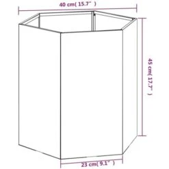 Fioriera Ruggine 40x40x45 Cm Acciaio Corten VidaXL -Vendite VIDAXL 88891453 3