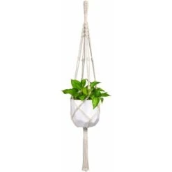 LITZEEVaso Di Fiori Corda Gancio Per Piante Macrame Fioriera Appesa Gancio Per Piante Vaso Di Fiori Di Cotone Appeso Decorazione Giardino Camera Porta Piante 105 Cm -Vendite VIDAXL 88937434 5