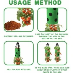 Pezzi Sacco Per Piantare Sottosopra, Fioriera Per Fragole Appesa Fioriera Sottosopra Per Giardini Fragola Sacco Per Piante A Radice Nuda Giardino Sacchetti Per Piantare Ortaggi Con Fori Per Giardino D -Vendite VIDAXL 89070285 5