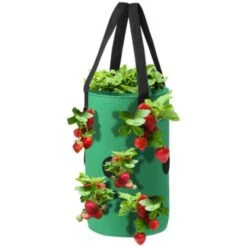 Fioriera Per Fragole Appesa - Vaso Per Coltivazione Floreale Di Fragole Da 3 Galloni, Borsa Per Piante Capovolta Da Giardino, Borsa Per Coltivazione Di Fragole In Feltro Spesso, Borse Per Piante Da Gi