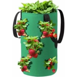 Fioriera Per Fragole Appesa - Vaso Per Coltivazione Floreale Di Fragole Da 3 Galloni, Borsa Per Piante Capovolta Da Giardino, Borsa Per Coltivazione Di Fragole In Feltro Spesso, Borse Per Piante Da Gi -Vendite VIDAXL 89070452 5