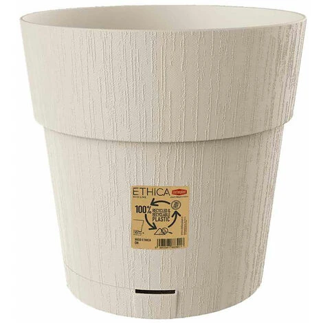 Stefanplast VASO TONDO 'ETHICA' ø 30 X H.29 - COLORE Gesso -In Plastica Riciclata 1 Stefanplast VASO TONDO 'ETHICA' ø 30 X H.29 - COLORE Gesso -In Plastica Riciclata