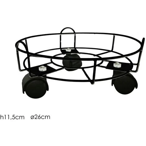 SOTTOVASO CON RUOTE CM.26 NERO 1 SOTTOVASO CON RUOTE CM.26 NERO