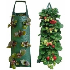 Borsa Per Piante Di Fragole, Fioriera Sospesa Per Fragole, Borse Per Piante Sospese Traspiranti Multi-foro Per Patio, Piccolo Giardino, Balcone, 8 Fori -Vendite VIDAXL 91196853 4