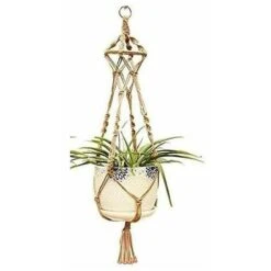Arge Macrame Wall Hanging Indoor Outdoor Piante Corda Di Cotone Portavaso Decorazione Da Parete