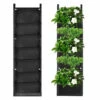 Fioriera Da Parete, Borsa Per Piantare Verticale Con 7 Tasche Fioriera Sospesa Per Balcone Giardino Decorazione Desktop (nero)